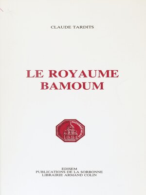 cover image of Le royaume bamoum